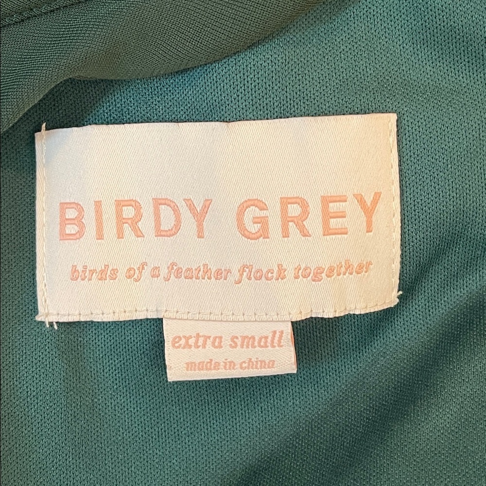 Birdy Grey Emerald Green Formal Dress Sleeveless Empire Waist Pleated Bodice XS - Picture 6 of 6